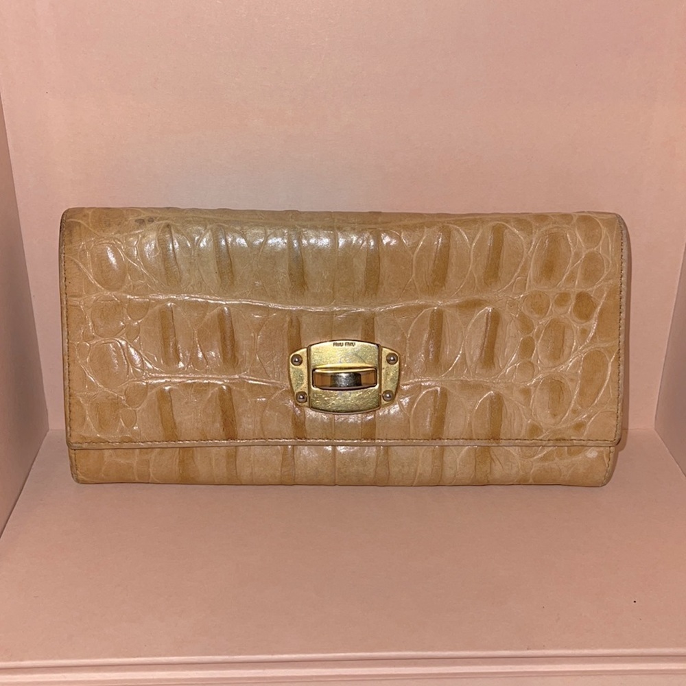 Authentic Miu Miu in Croc design Wallet